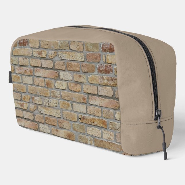 Brown Brick Wall A Novelty Design  Dopp Kit (Right Corner)