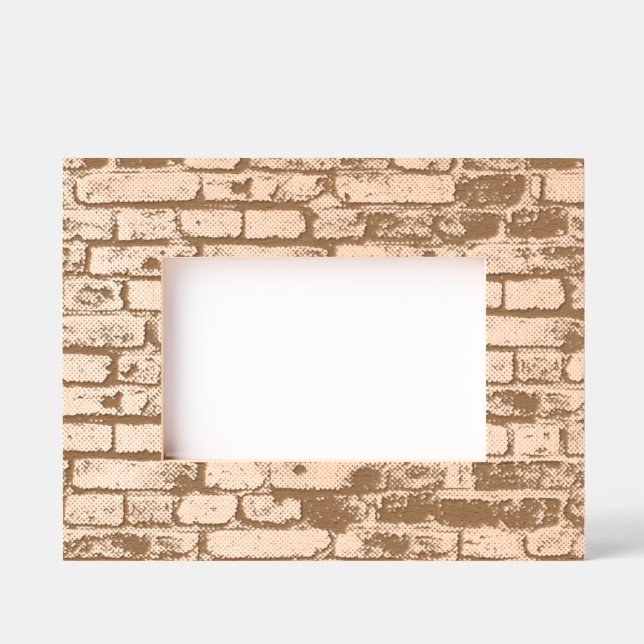Brown Brick Wall A Novelty Design  Etched Frames (Front)