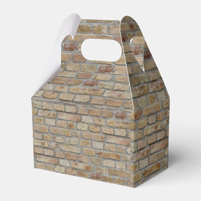 Brown Brick Wall A Novelty Design  Favour Box (Front Side)
