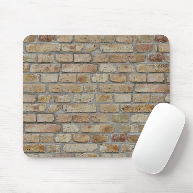 Brown Brick Wall A Novelty Design  Mouse Mat (With Mouse)