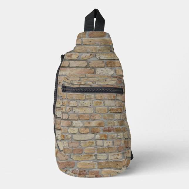 Brown Brick Wall A Novelty Design  Sling Bag (Front)