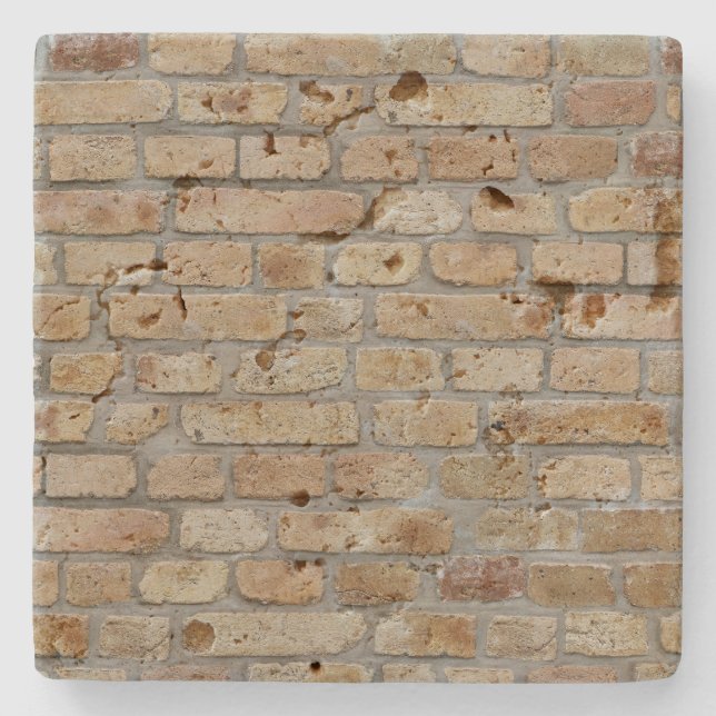 Brown Brick Wall A Novelty Design  Stone Coaster (Front)