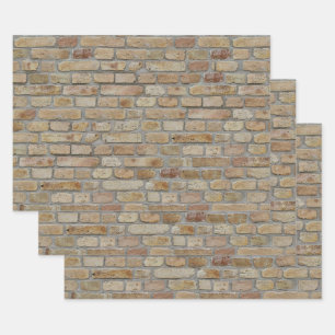 Brown Brick Wall A Novelty Design  Wrapping Paper Sheet