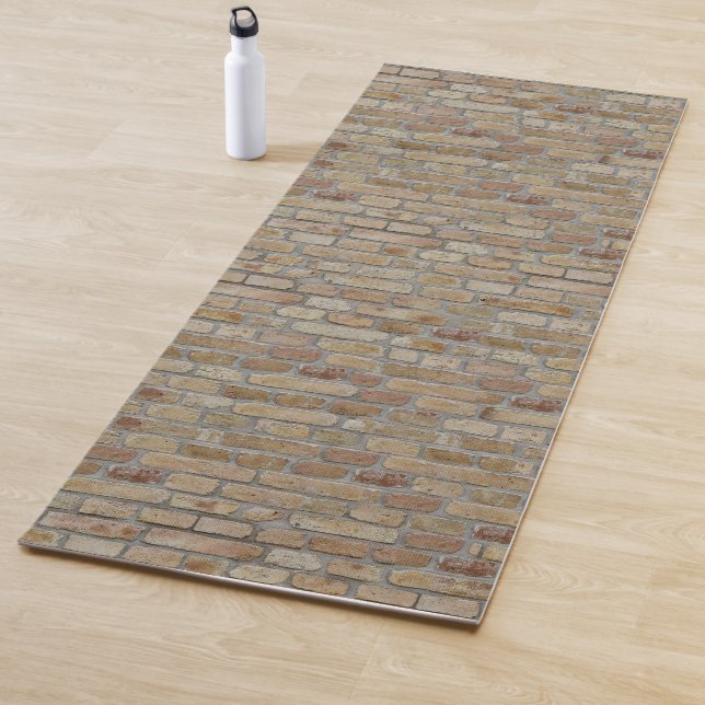Brown Brick Wall A Novelty Design  Yoga Mat (In Situ)