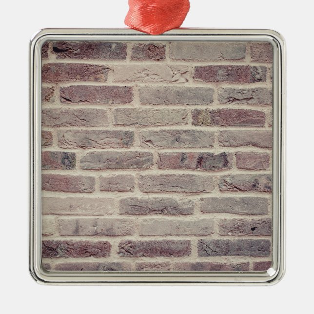 Brown Brick Wall Ceramic Ornament (Front)