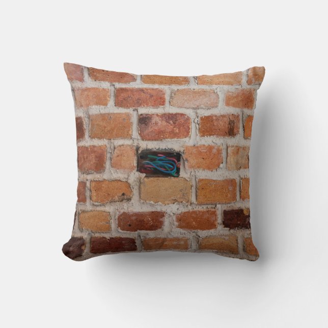 Brown brick wall cushion (Front)