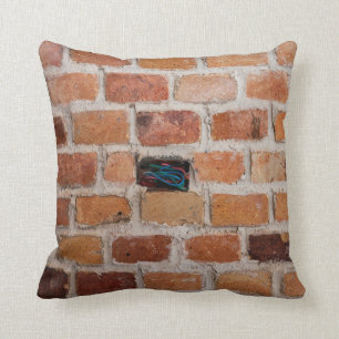 Brown brick wall cushion