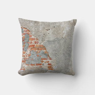 Brown brick wall cushion