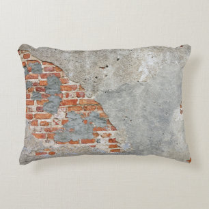 Brown brick wall decorative cushion