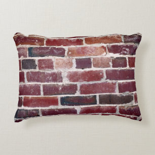 Brown brick wall decorative cushion