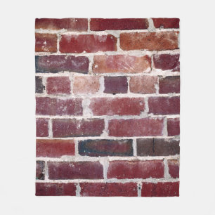 Brown brick wall fleece blanket