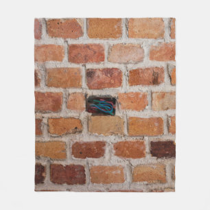 Brown brick wall fleece blanket