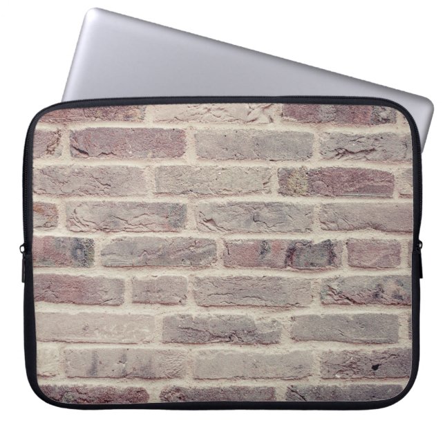 Brown Brick Wall Laptop Sleeve (Front)