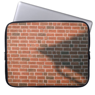 Brown brick wall laptop sleeve