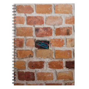Brown brick wall notebook