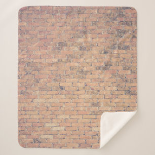 Brown brick wall photography sherpa blanket
