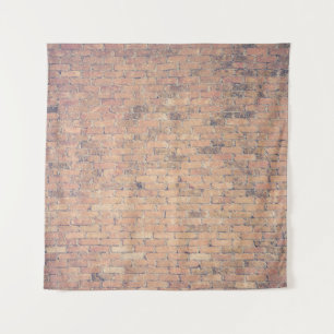 Brown brick wall photography tapestry