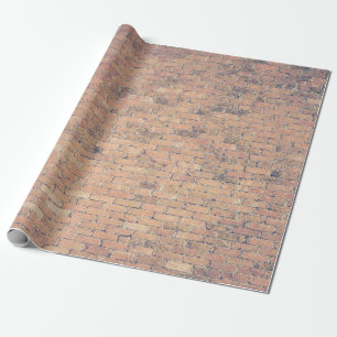 Brown brick wall photography wrapping paper
