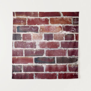 Brown brick wall tapestry