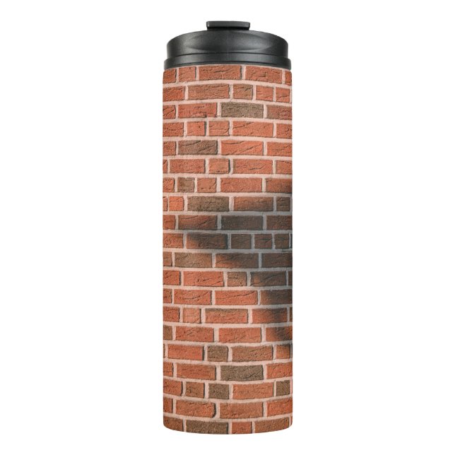 Brown brick wall thermal tumbler (Front)