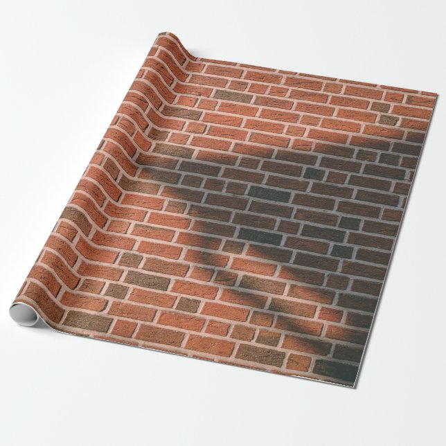 Brown brick wall wrapping paper (Unrolled)