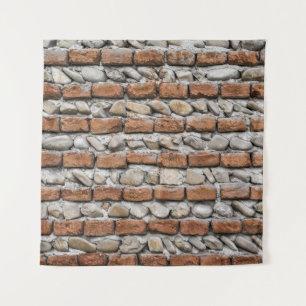 Brown bricks wall tapestry