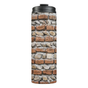 Brown bricks wall thermal tumbler