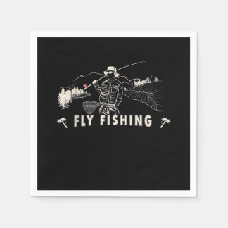 Brown Brook Trout Fly Fishing Gift Fisherman Napkin