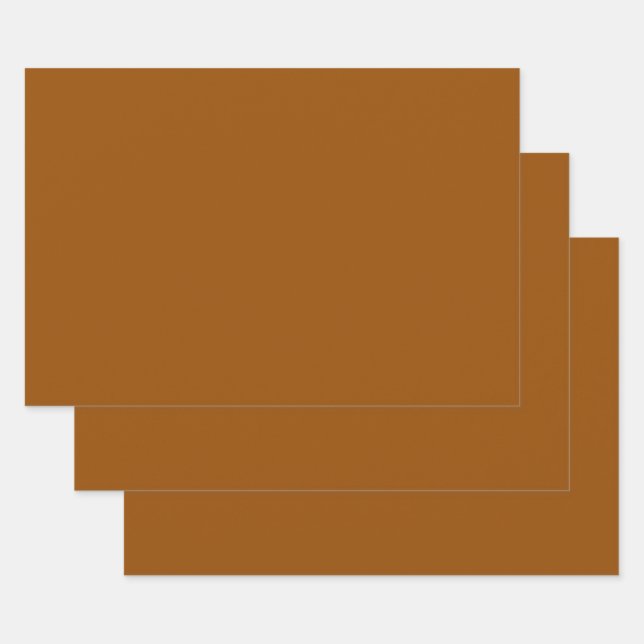 Brown,Brown (Traditional)(solid colour)  Wrapping Paper Sheet (Set)