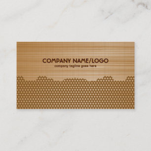 Brown Brushed Aluminium Pattern Business Card