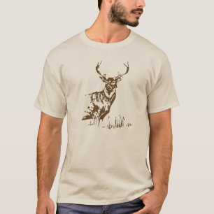 Brown buck artistic sketch T-Shirt