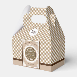 Brown Buffalo Gingham Favour Box
