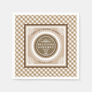 Brown Buffalo Gingham. Napkins