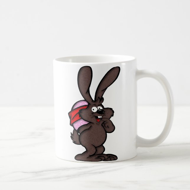 Brown Bunny, Happy Easter Coffee Mug (Right)