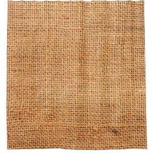 Brown burlap cloth background or sack cloth shower curtain