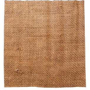 Brown burlap cloth background or sack cloth shower curtain