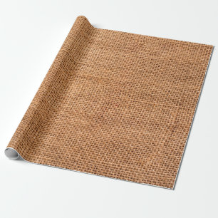 Brown burlap cloth background or sack cloth wrapping paper
