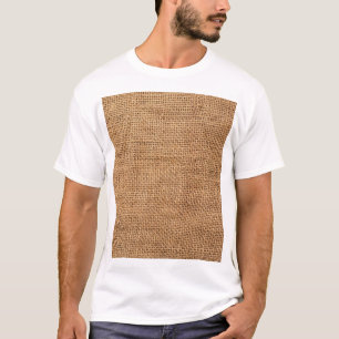 Brown Burlap Cloth Sack Texture T-Shirt