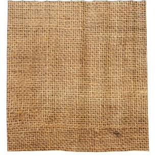Brown Burlap Sack: Textured Cloth Background Shower Curtain
