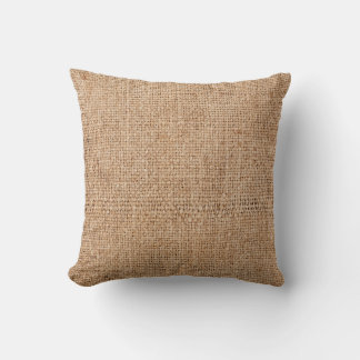 Brown burlap texture, rustic sackcloth. cushion