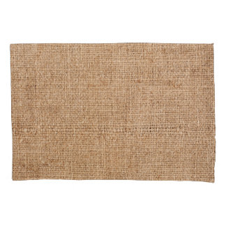Brown burlap texture, rustic sackcloth. pillowcase