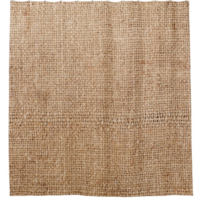 Brown burlap texture, rustic sackcloth. shower curtain (Front)