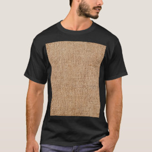 Brown burlap texture, rustic sackcloth. T-Shirt