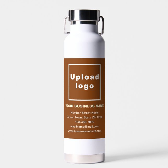 Brown Business Brand on Insulated Water Bottle (Front)