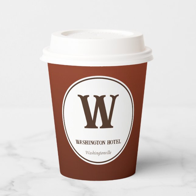 Brown Business Coffee Paper Cups (Left)