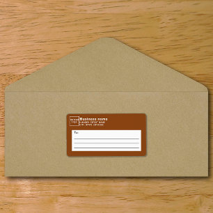 Brown Business Shipping Label