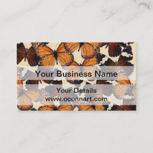 Brown butterfly pattern business card