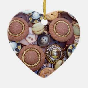 Brown Buttons, Christmas Ornament