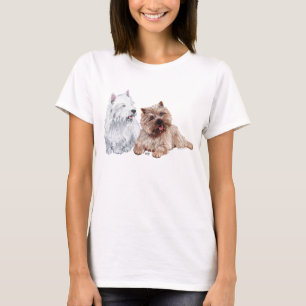 Brown Cairn and Westie Terriers T-Shirt