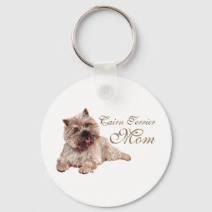 Brown Cairn Terrier Mothers Day Key Ring